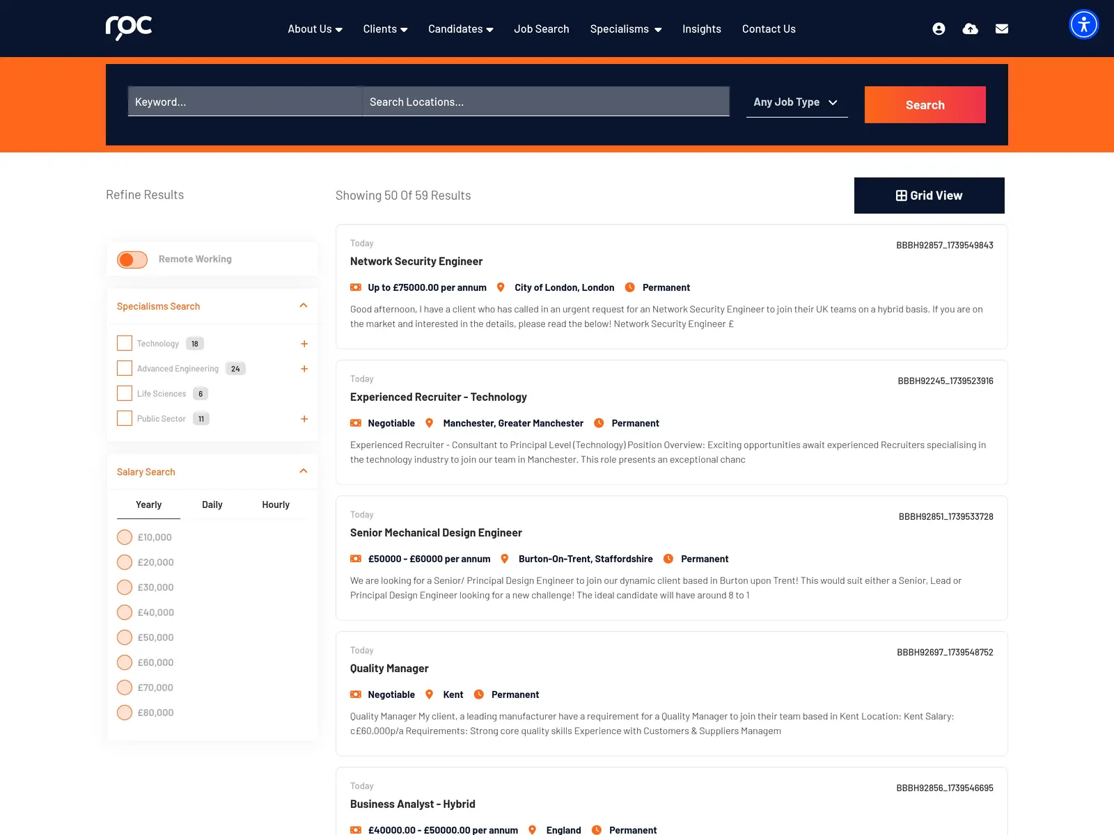 Screenshot of Roc Search