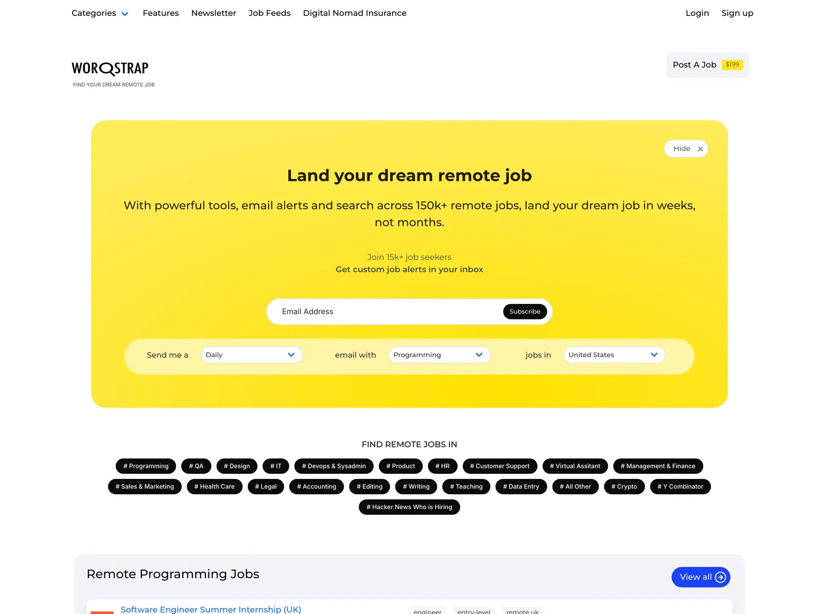Screenshot of Remote Job Hunt Buddy