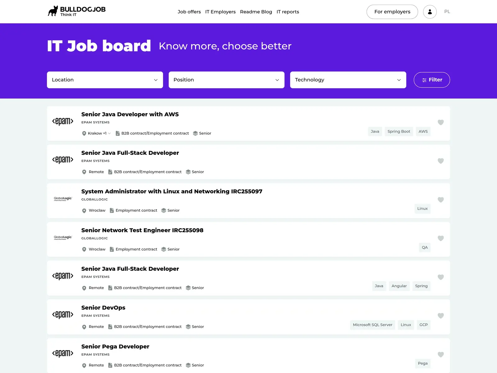 Screenshot of Bulldogjob