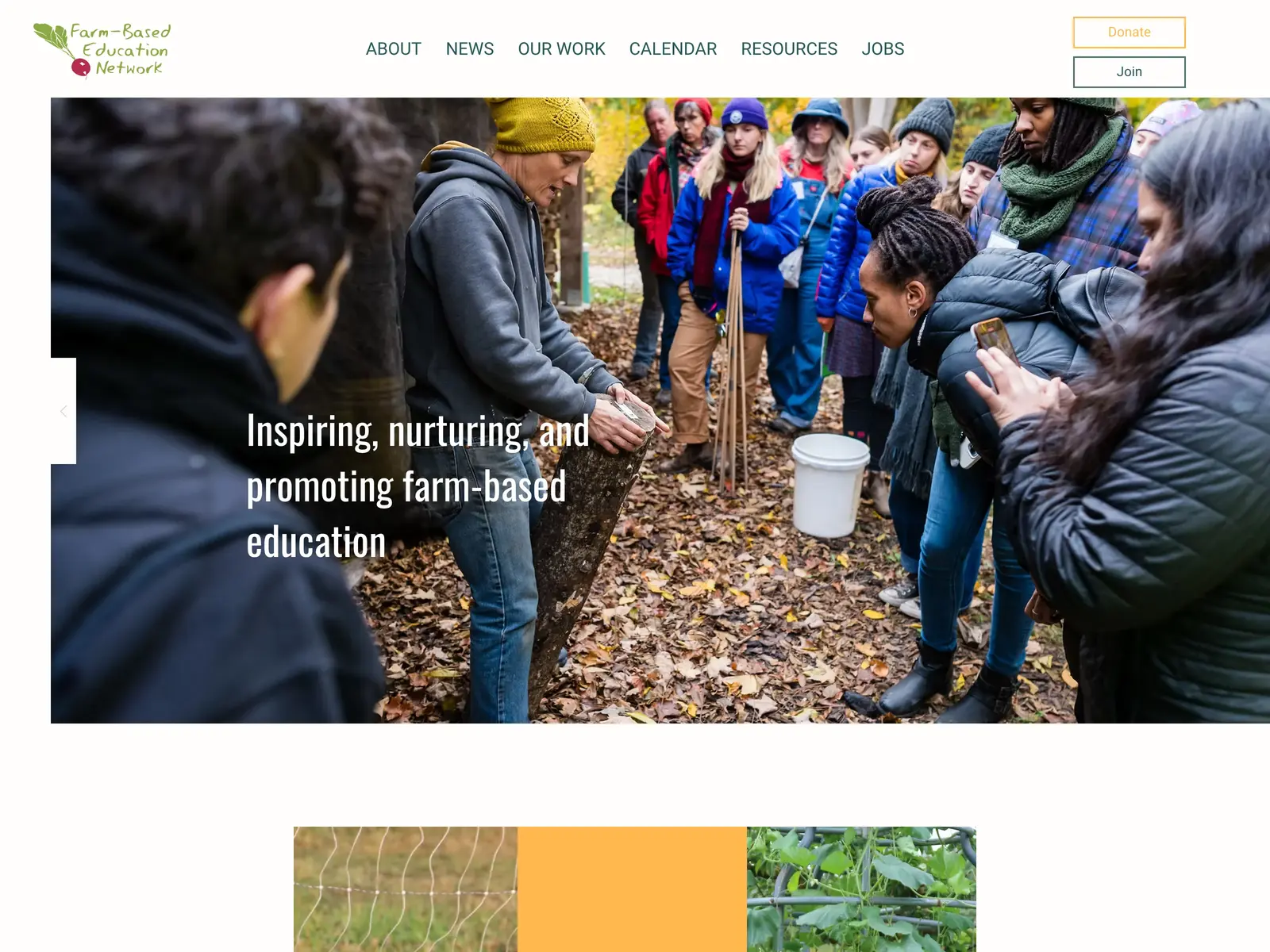 Screenshot of Farm-Based Education Network