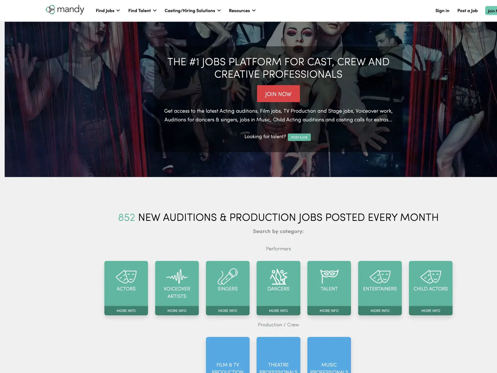 Screenshot of The Mandy Network