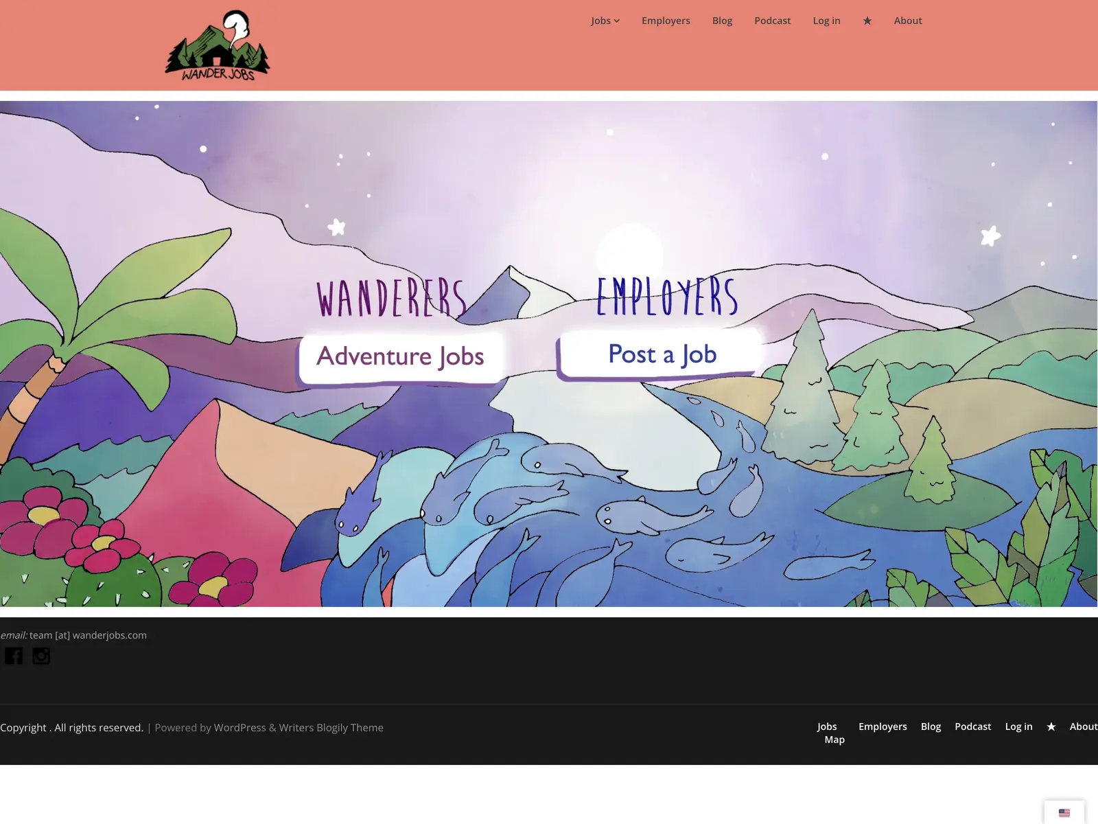 Screenshot of Wander Jobs