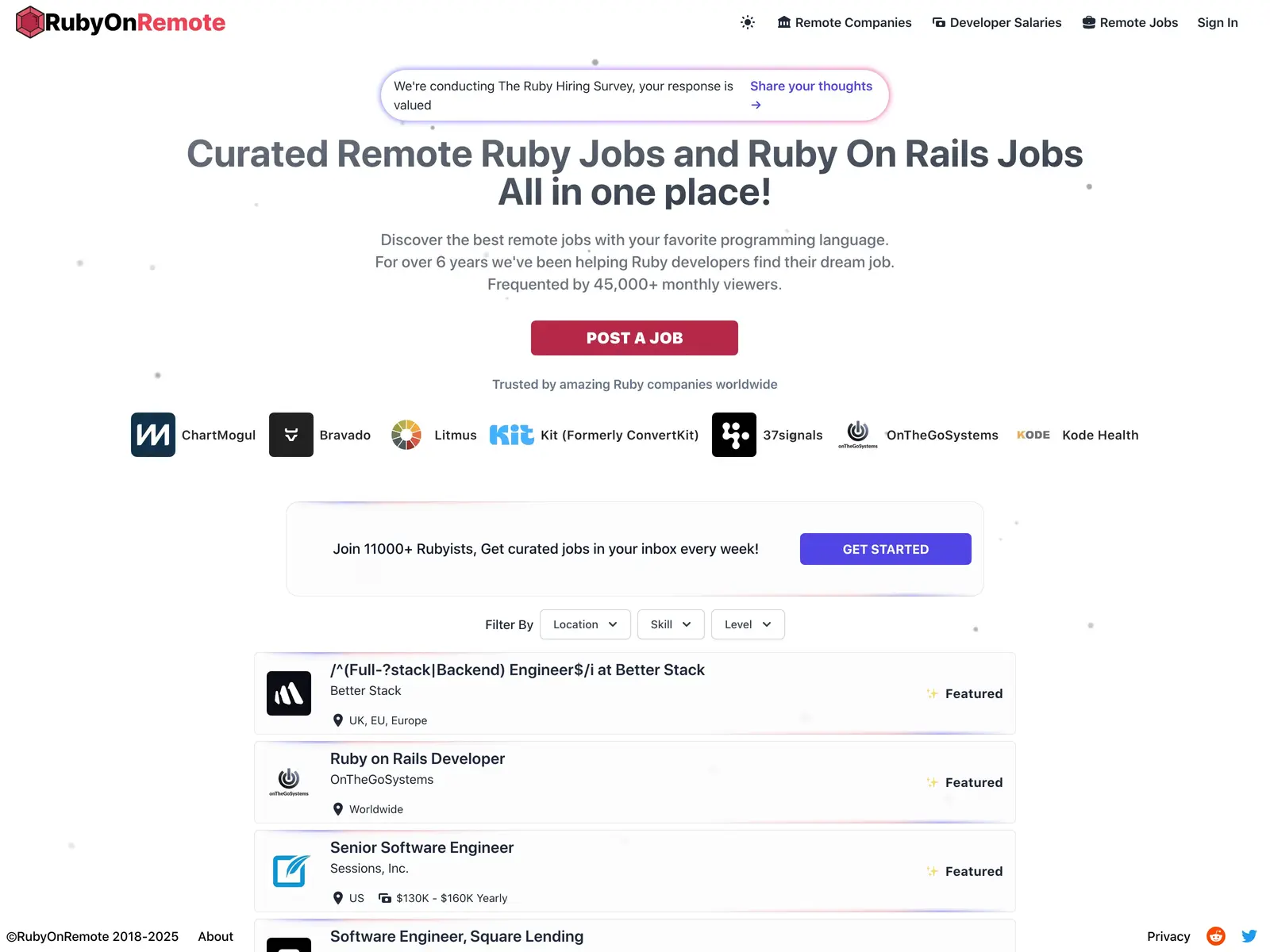 Screenshot of Ruby On Remote