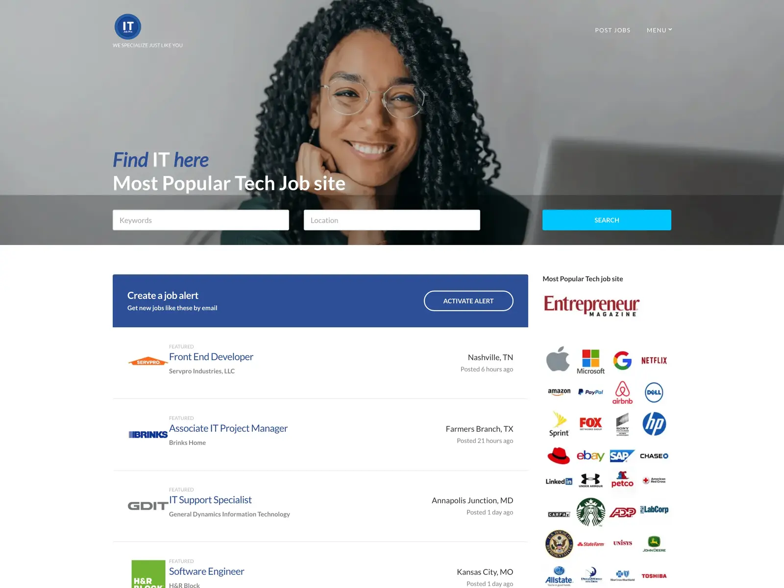 Screenshot of IT Job Pro