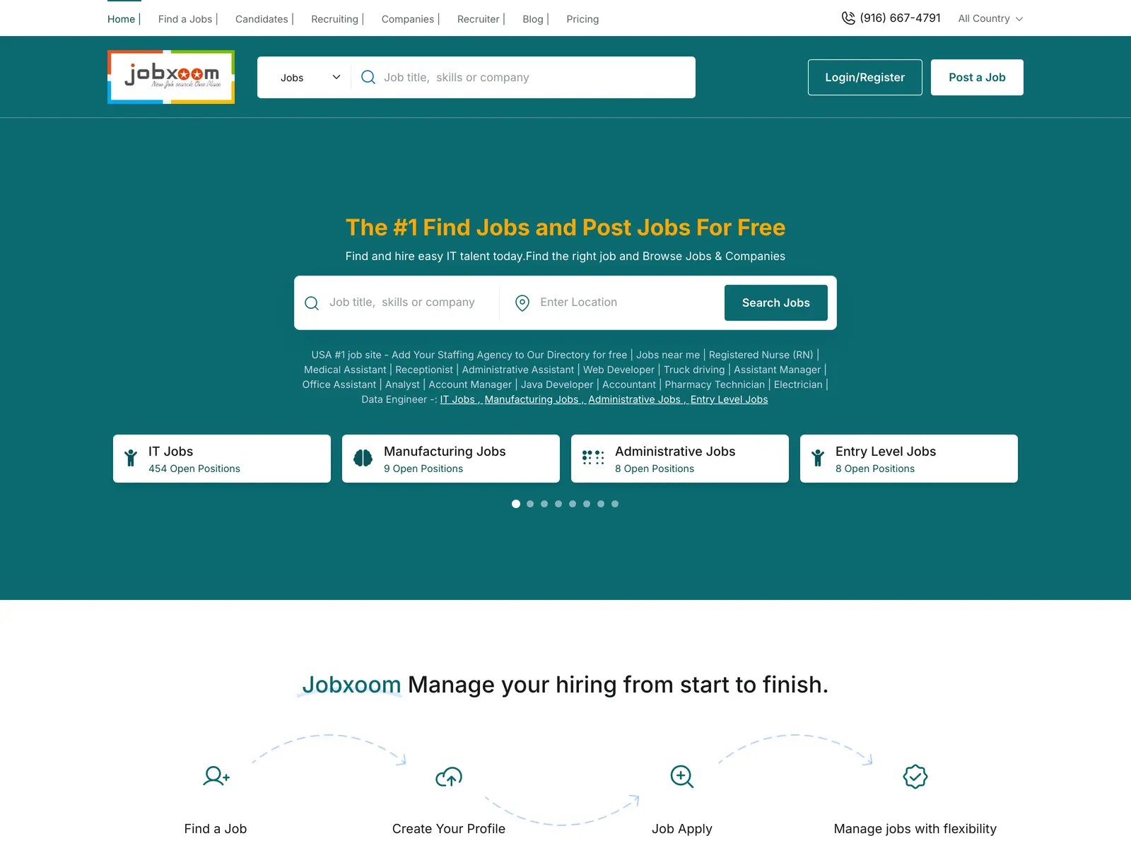 Screenshot of Jobxoom