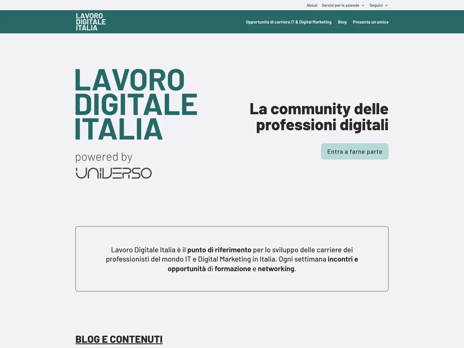 Screenshot of Lavoro Digitale Italia