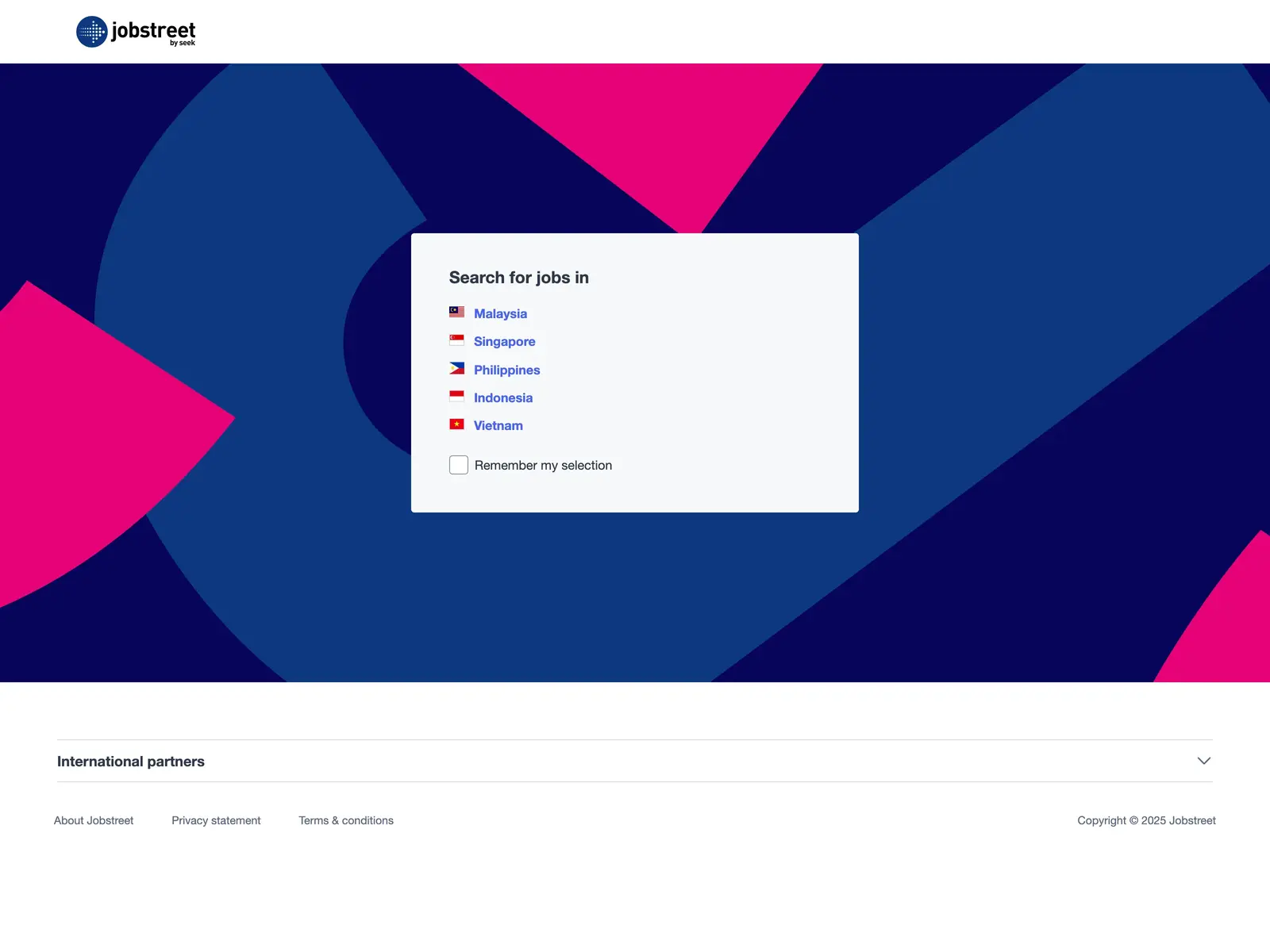 Screenshot of JobStreet