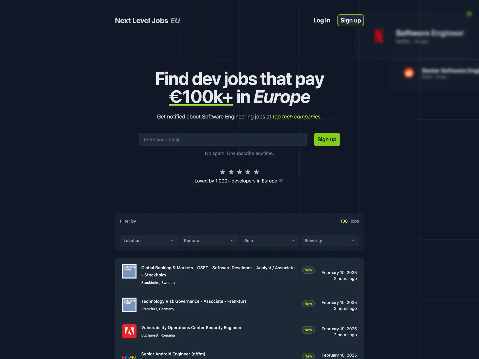 Screenshot of Next Level Jobs