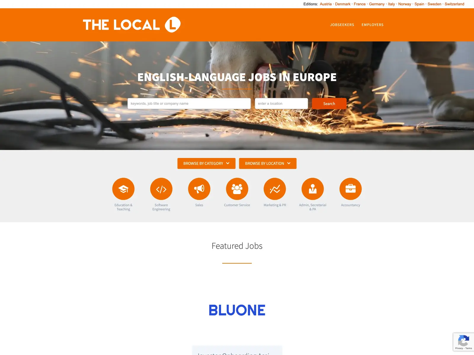 Screenshot of The Local Jobs