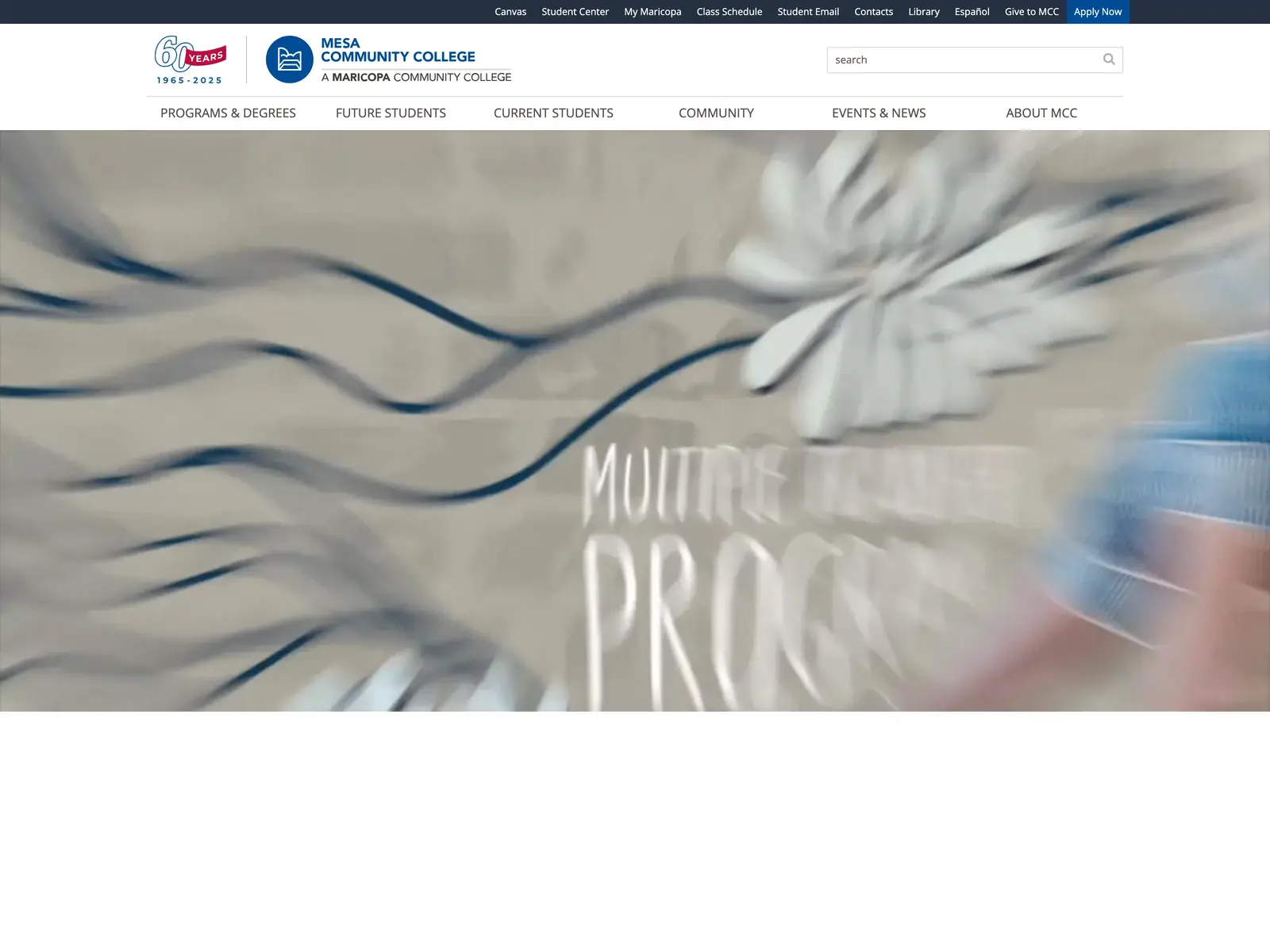 Screenshot of Mesa Community College Job Board