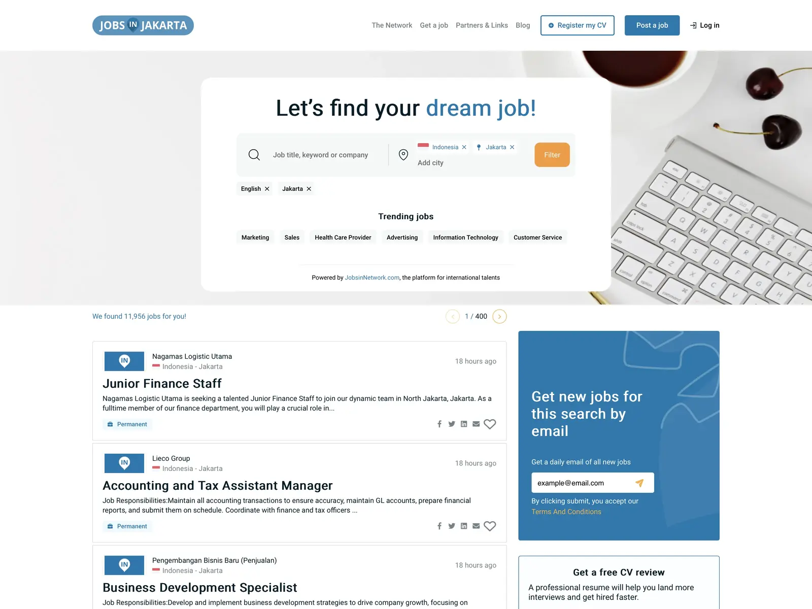 Screenshot of JobsinJakarta