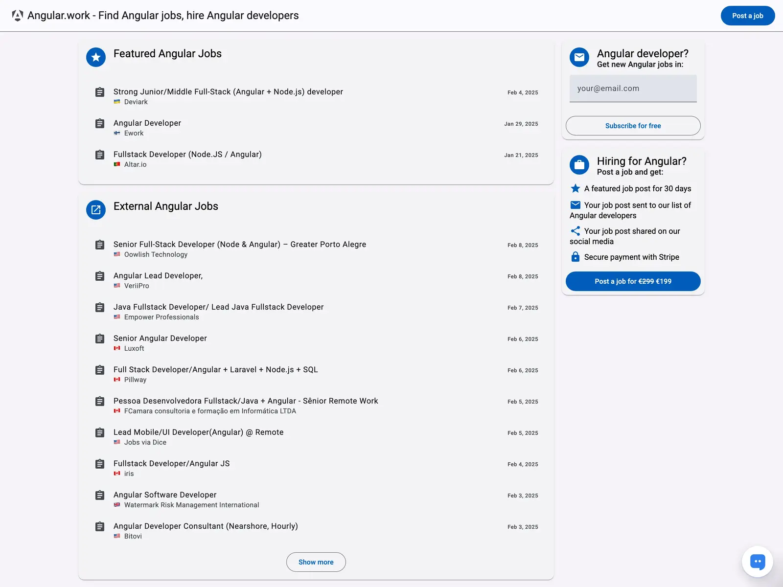 Screenshot of Angular.work