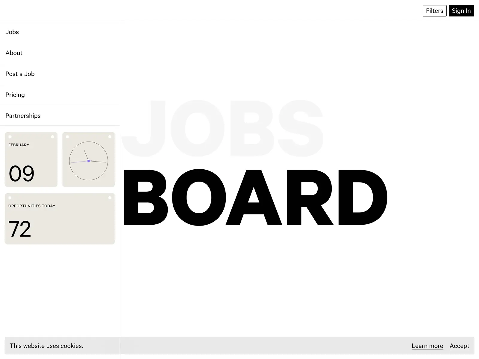 Screenshot of Design Jobs Board