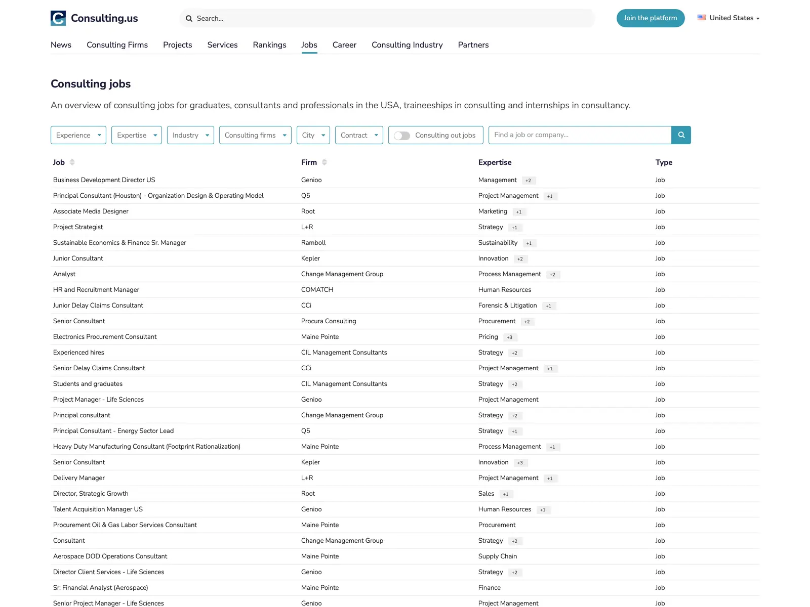 Screenshot of Consulting.us