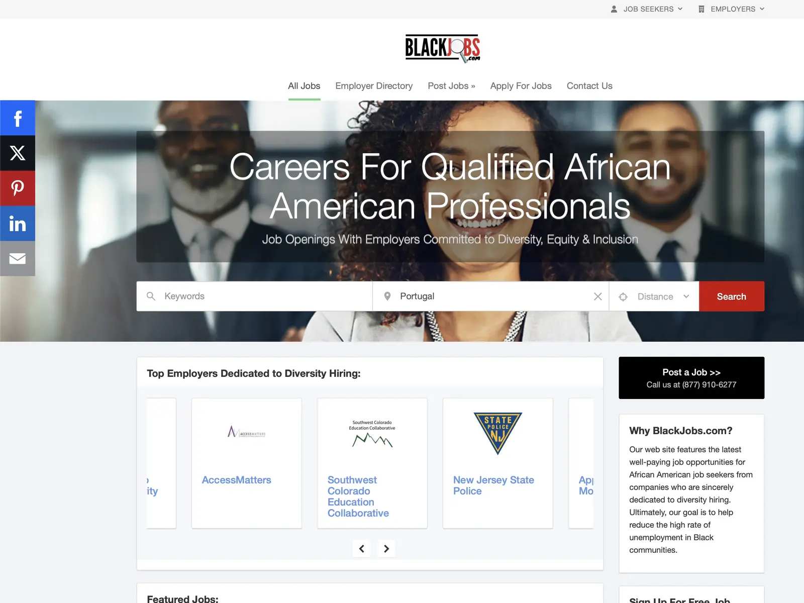 Screenshot of BlackJobs.com