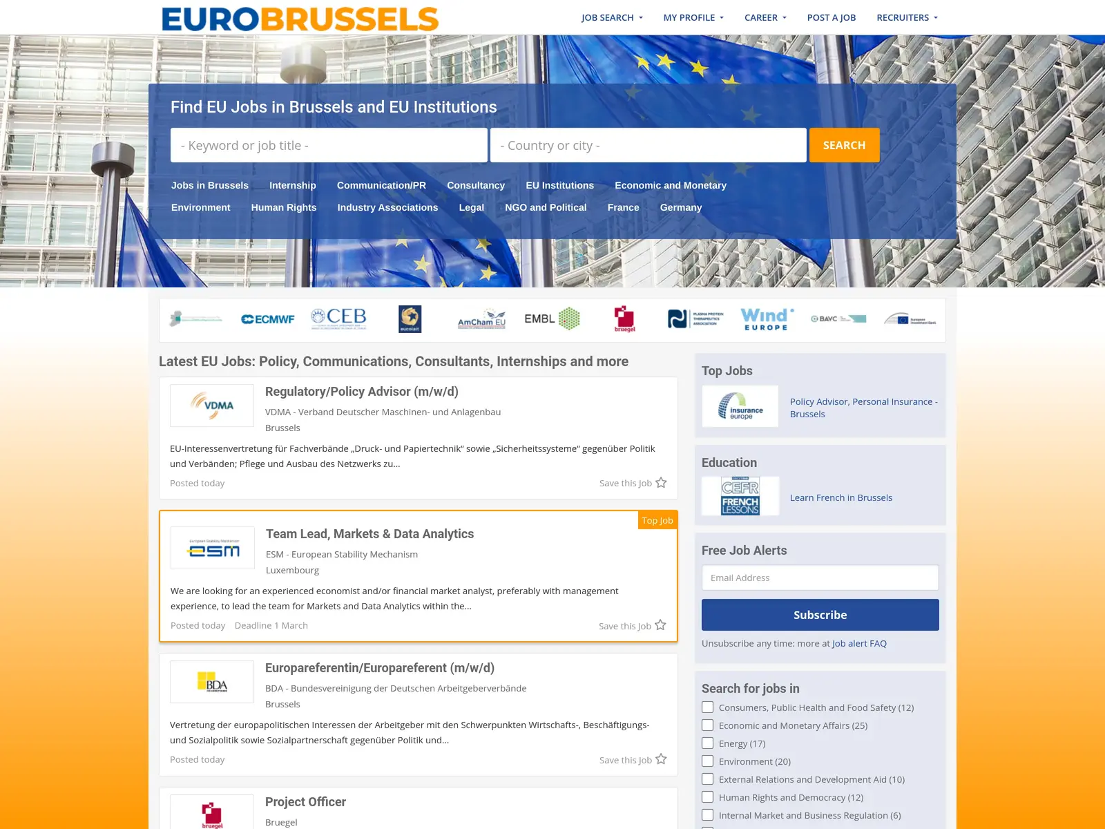Screenshot of EuroBrussels