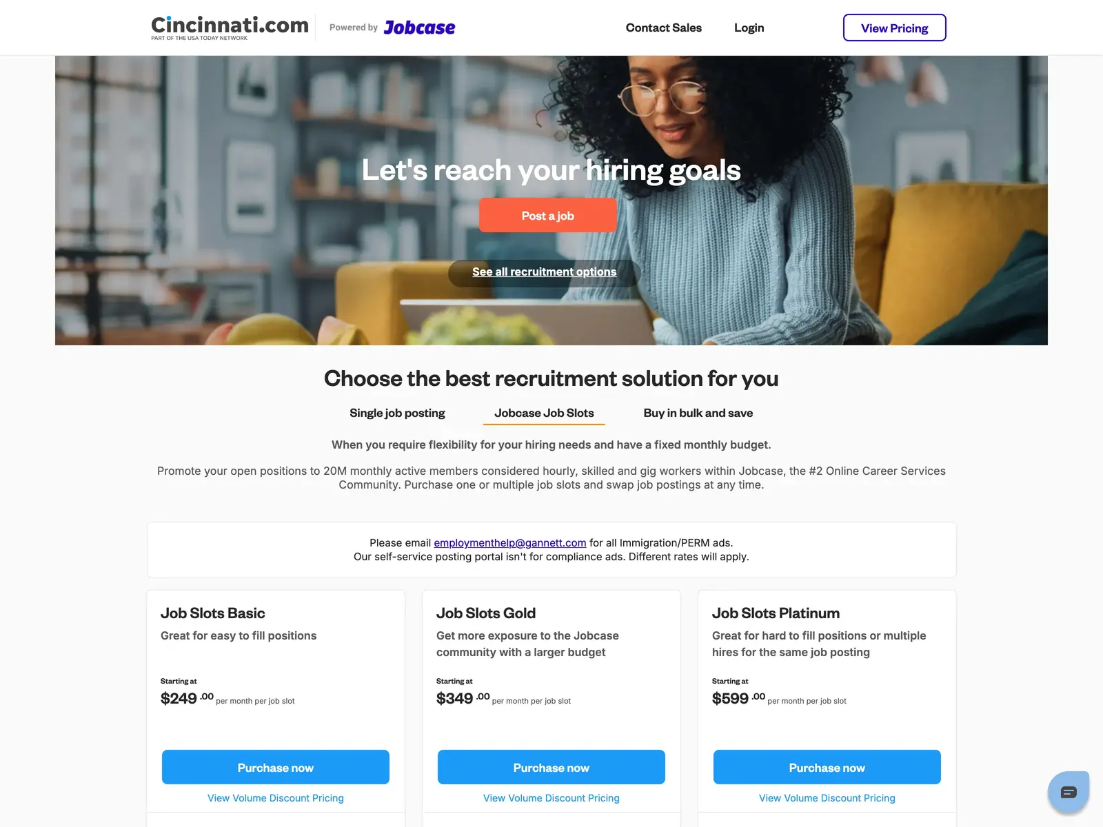 Screenshot of Cincinnati.com Jobs